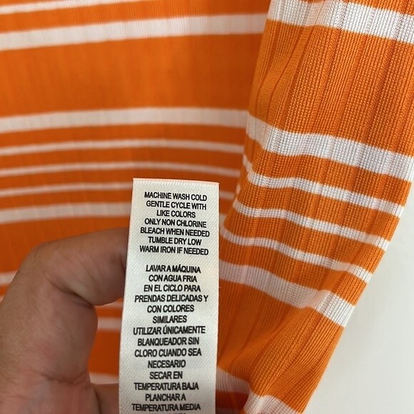 Jolie and Joy womans XL striped orange dress - Picture 10 of 12